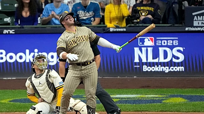 Brewers get a big assist from their ballpark roof to beat the Padres 3-2 in NLDS opener