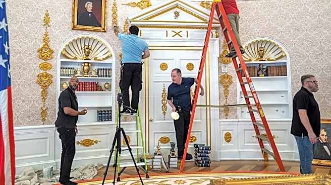 A replica Oval Office near the White House just got a new Trump makeover. Gold flourishes abound