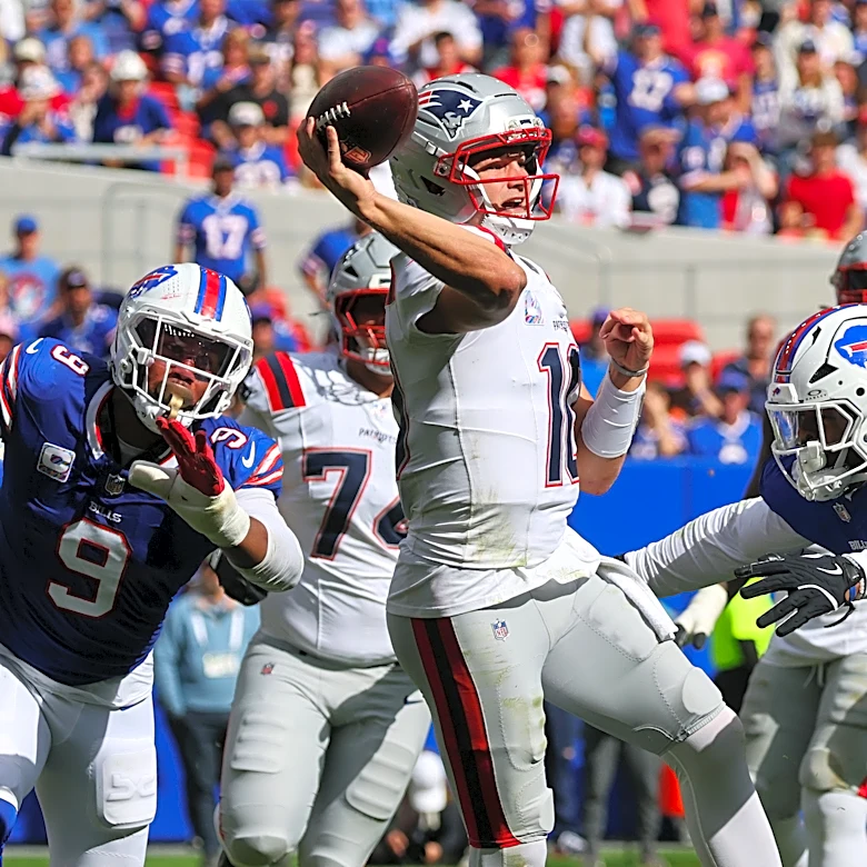 Maye overcomes his two turnovers with 3 TD passes in Patriots' 29-26 win over Bills