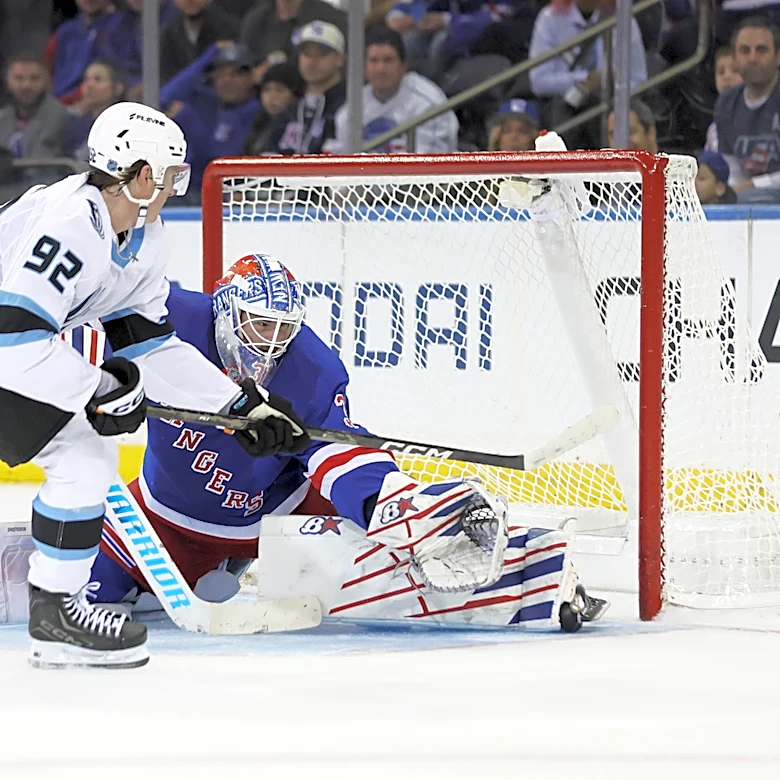 Shesterkin makes 28 saves and has an assist as Rangers beat Mammoth 4-2 for 3rd straight win