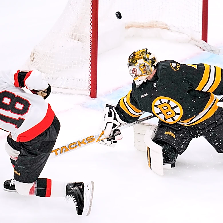Stutzle's 3-point game, Ullmark and Ersson power Senators to a 4-1 win over Bruins