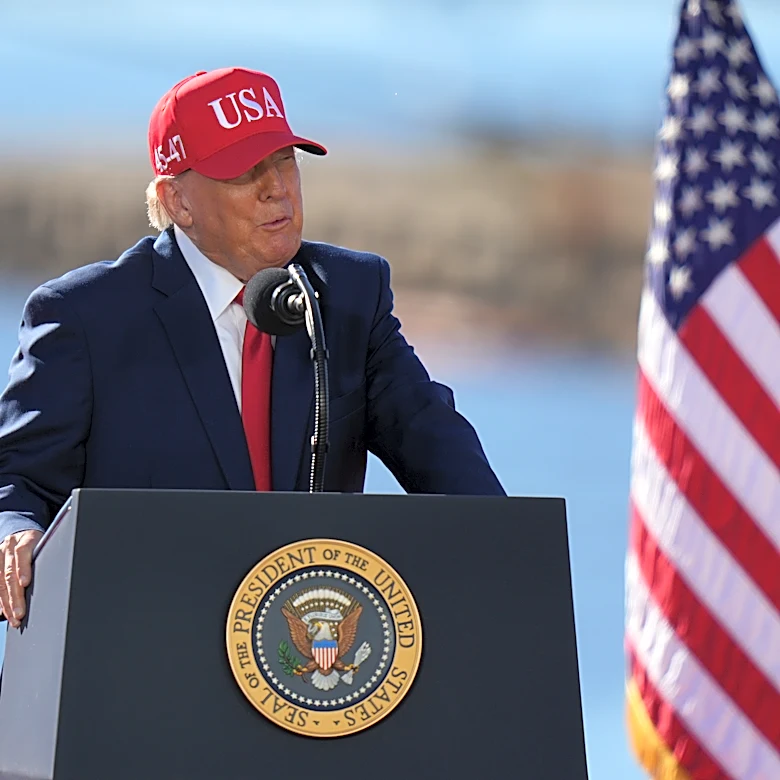 The Latest: Trump heads to Maryland in effort to tout factory investments amid economic fears