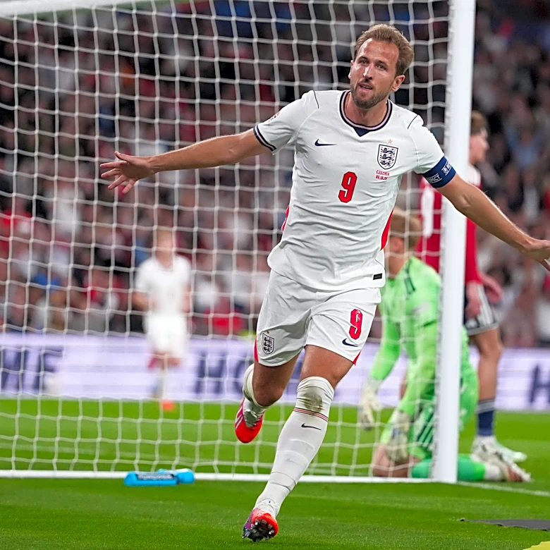 Harry Kane scores twice on record-tying 125th appearance for England