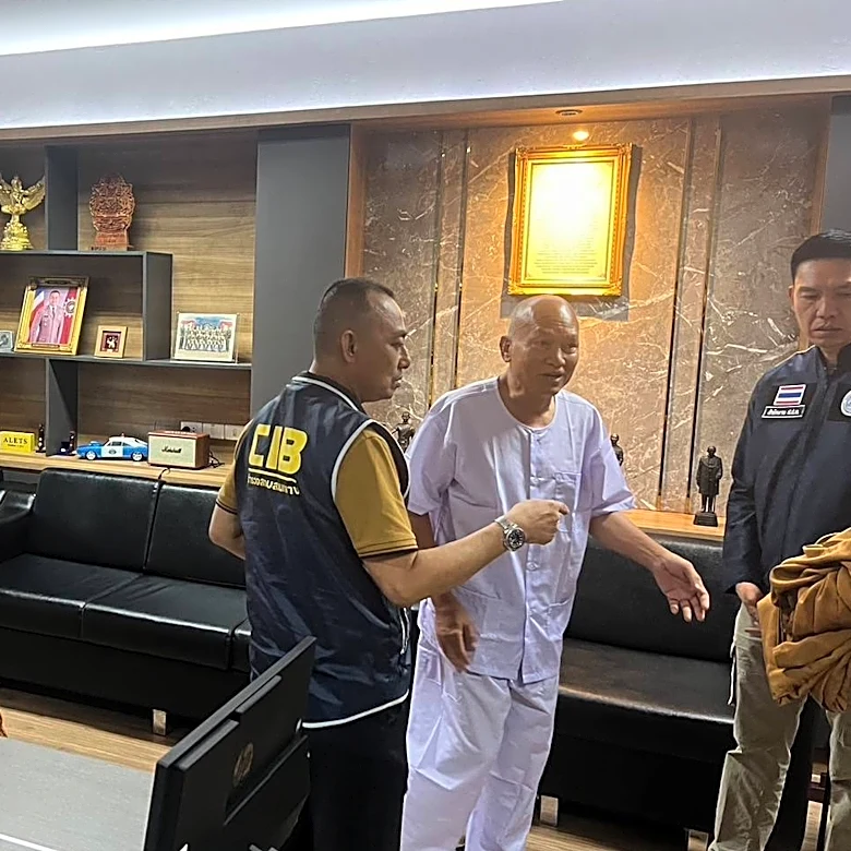 A former Buddhist monk who founded a Thai AIDS hospice has been convicted of embezzlement