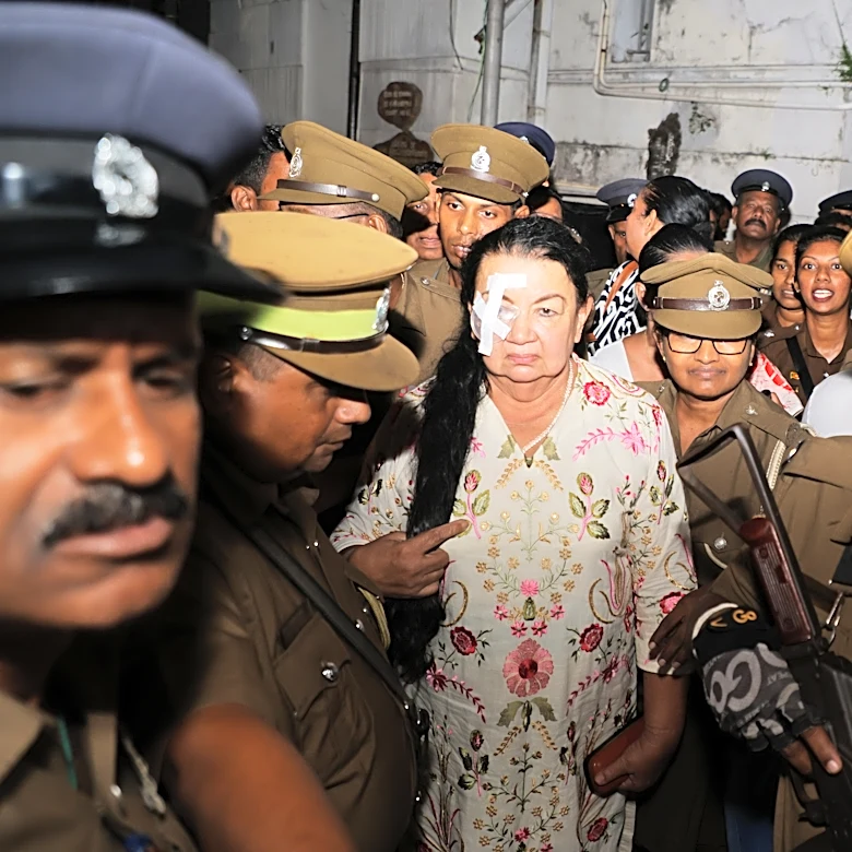 Sri Lanka's former first lady is arrested on corruption allegations