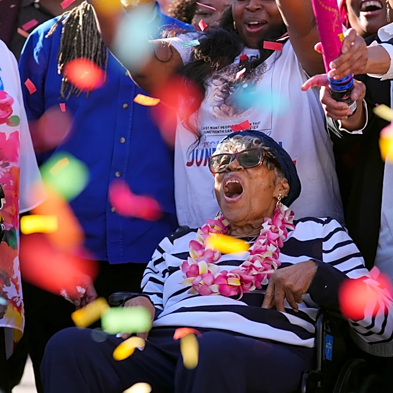 Opal Lee celebrates her 100th birthday by kicking off construction of Juneteenth museum in Texas
