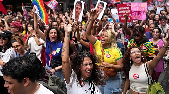 Brazilian students in Rio de Janeiro march against the prospect of another Bolsonaro presidency