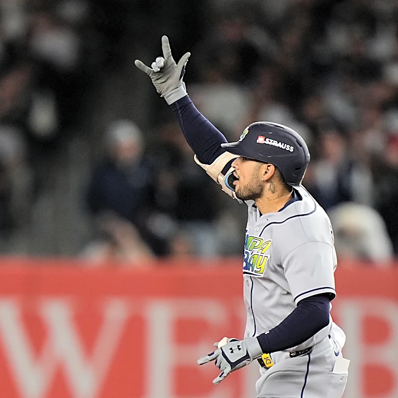 Rays beat Yankees 4-3 for 3-game Division Series sweep behind Mesa homer, fan interference call