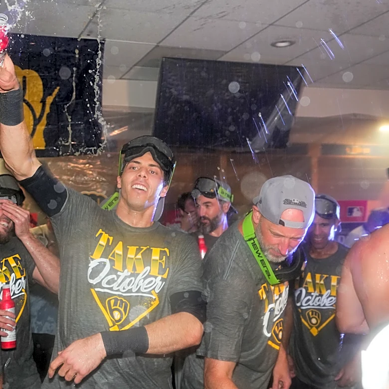Brewers celebrate clinching win over Padres with an eye on looming NLCS showdown with Dodgers