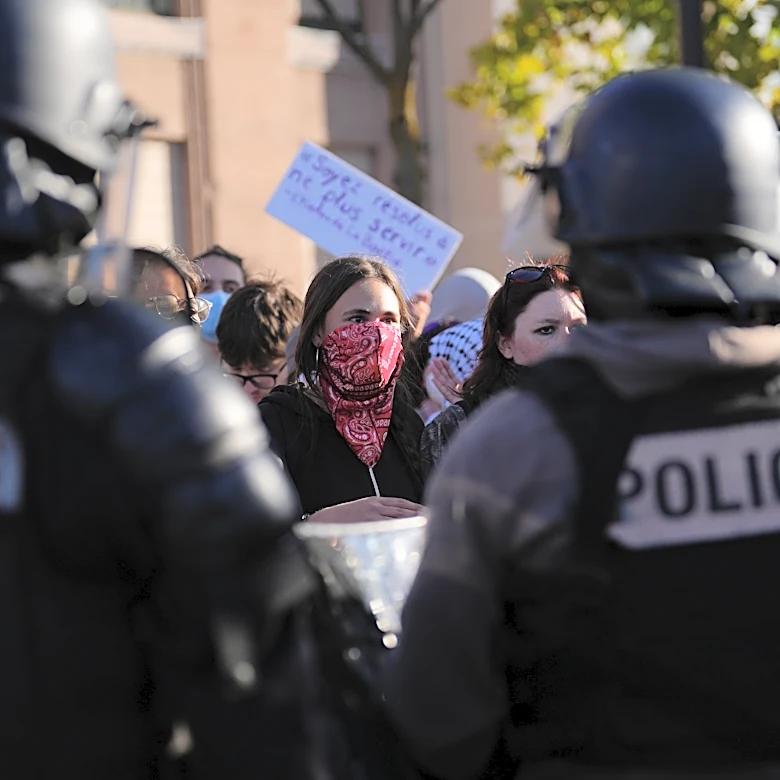 Police fire tear gas at barricaded Paris high school as student protests show no sign of ending