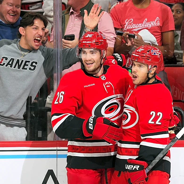 Logan Stankoven's first career hat trick helps Hurricanes beat Canucks 7-2