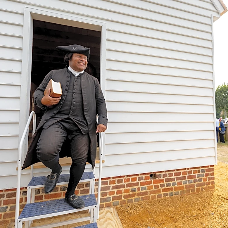 Congregants celebrate the reconstruction of one of America's oldest Black churches