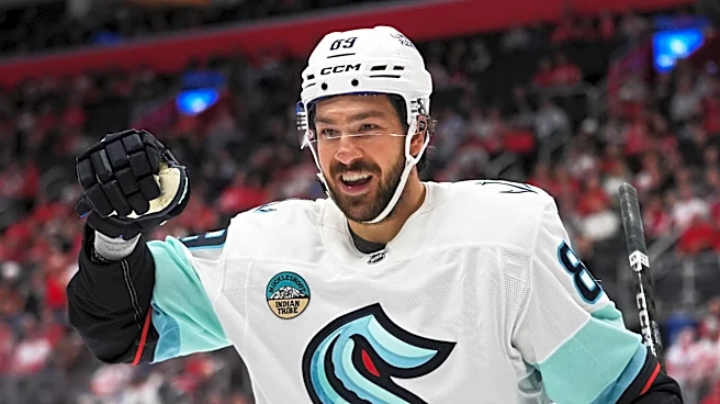 Gaudreau scores twice in 4-goal 2nd period as Kraken beat Red Wings 6-3
