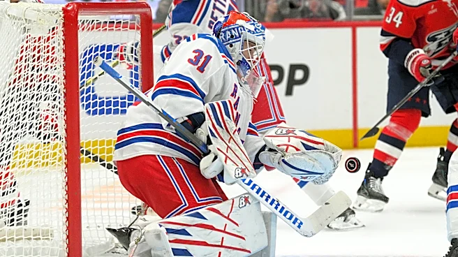 Rangers goalie Igor Shesterkin helped off ice after awkward fall against Capitals