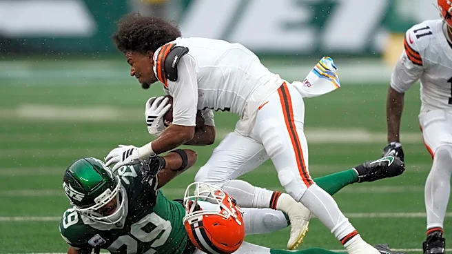 Browns rookie wide receiver KC Concepcion ruled out after helmet-to-helmet hit by Jets' Fitzpatrick