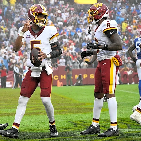 Jayden Daniels and Commanders settle for 27-27 tie with Giants after botching final play of OT