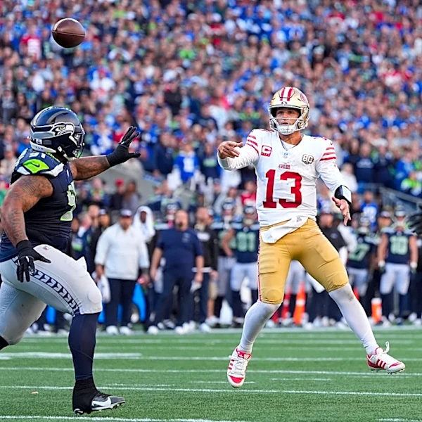 Brock Purdy leads 2 late scoring drives to deliver a 32-29 win for the 49ers over the Seahawks