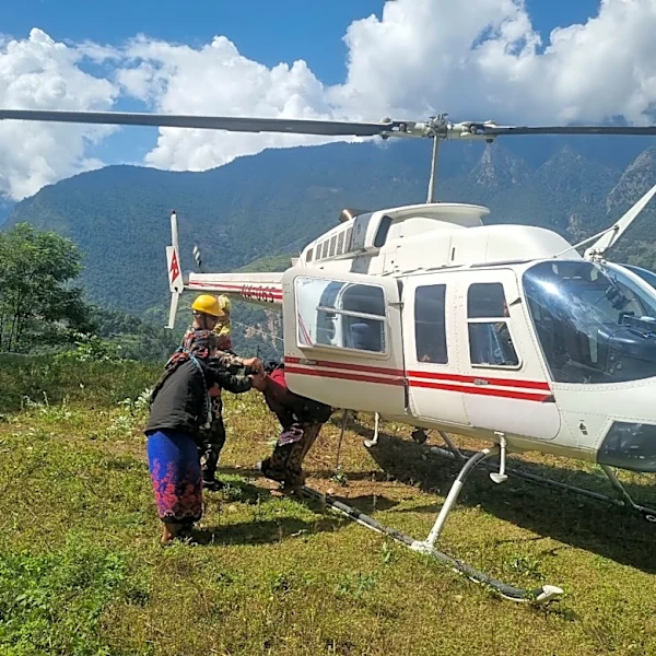 Rescue helicopters race to flood-hit Nepal villages as 5 reported missing