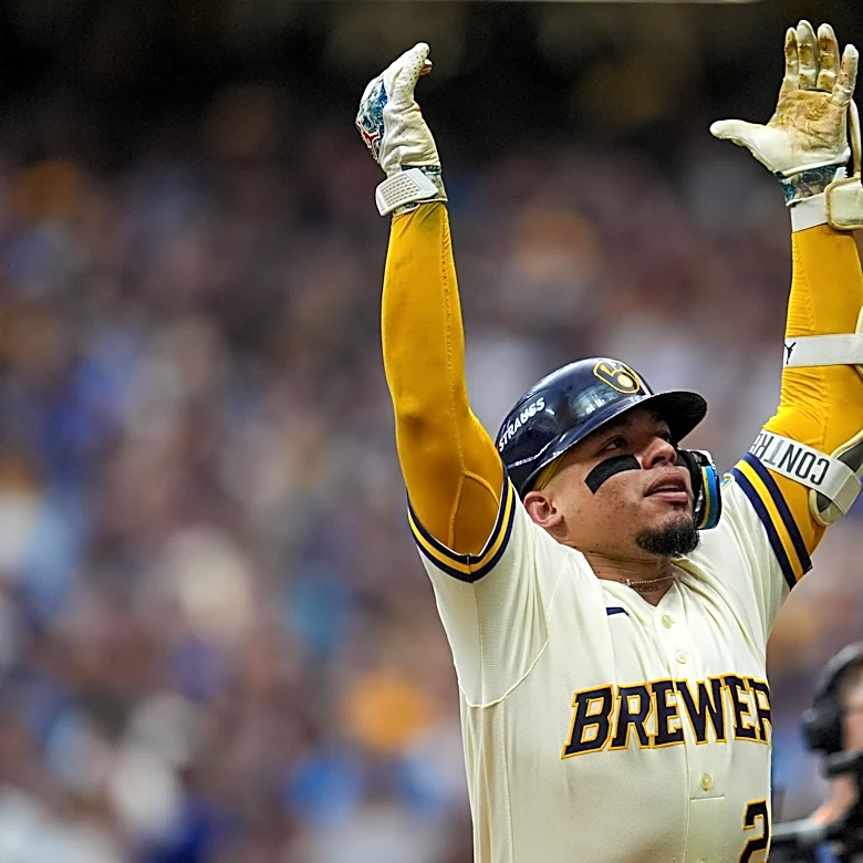 William Contreras is becoming a swaggy postseason star for the Brewers with his slow home run trots