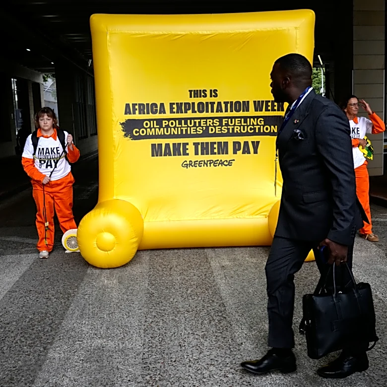 Environmentalists picket African Energy Week, urging an end to new oil and gas exploration
