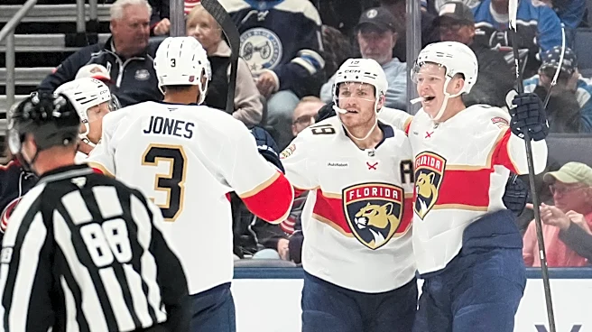 Brady Tkachuk has natural hat trick, brother Matthew has 5 assists as Panthers roll Blue Jackets 7-3