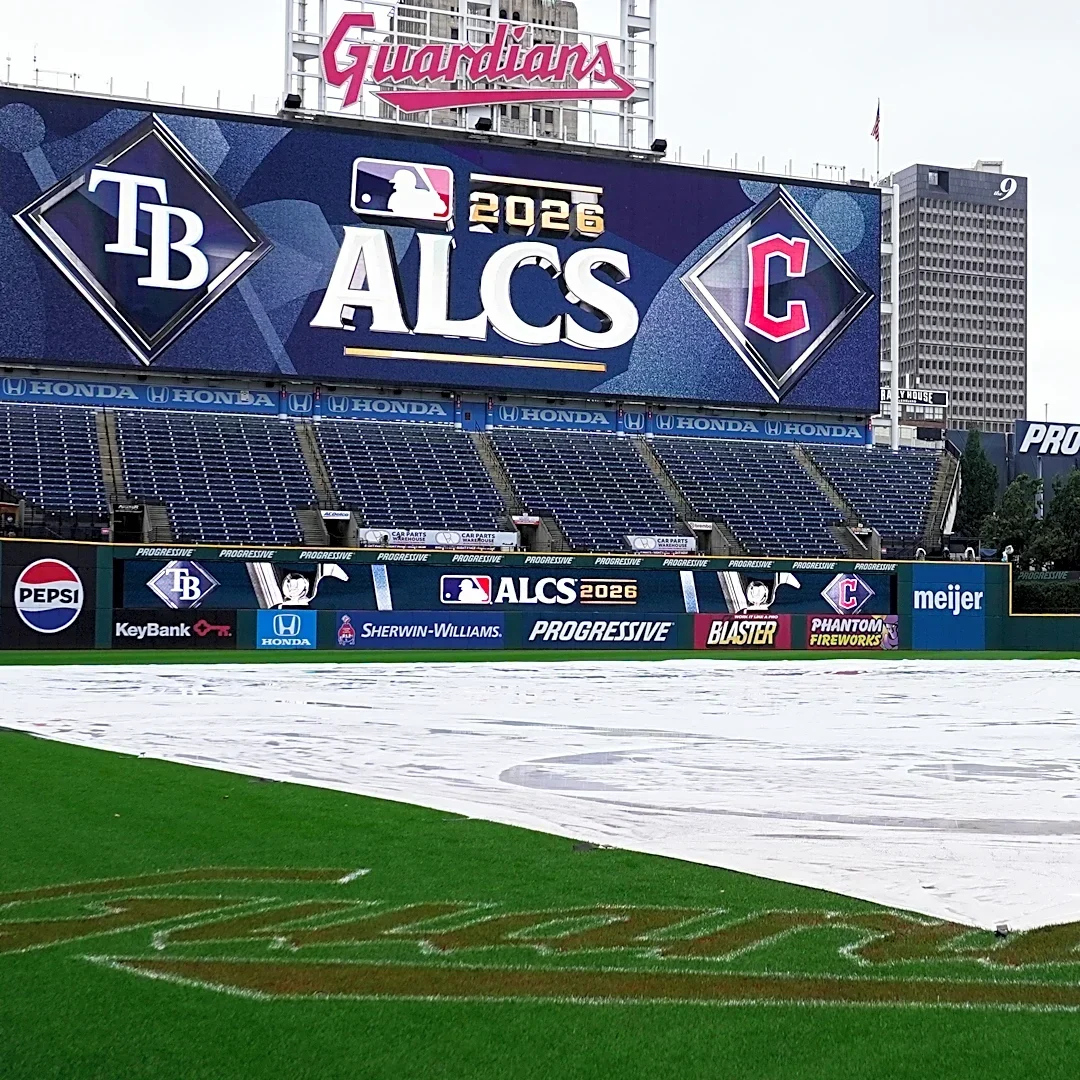 Rays and Guardians to play ALCS Game 3 in afternoon to beat rain. NLCS game also moved up