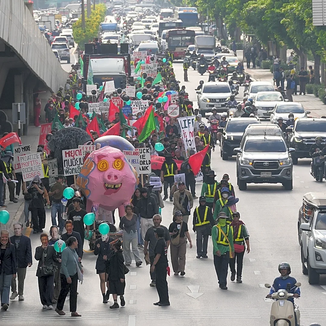 IMF-World Bank meetings draw modest protests in Bangkok over growing inequality