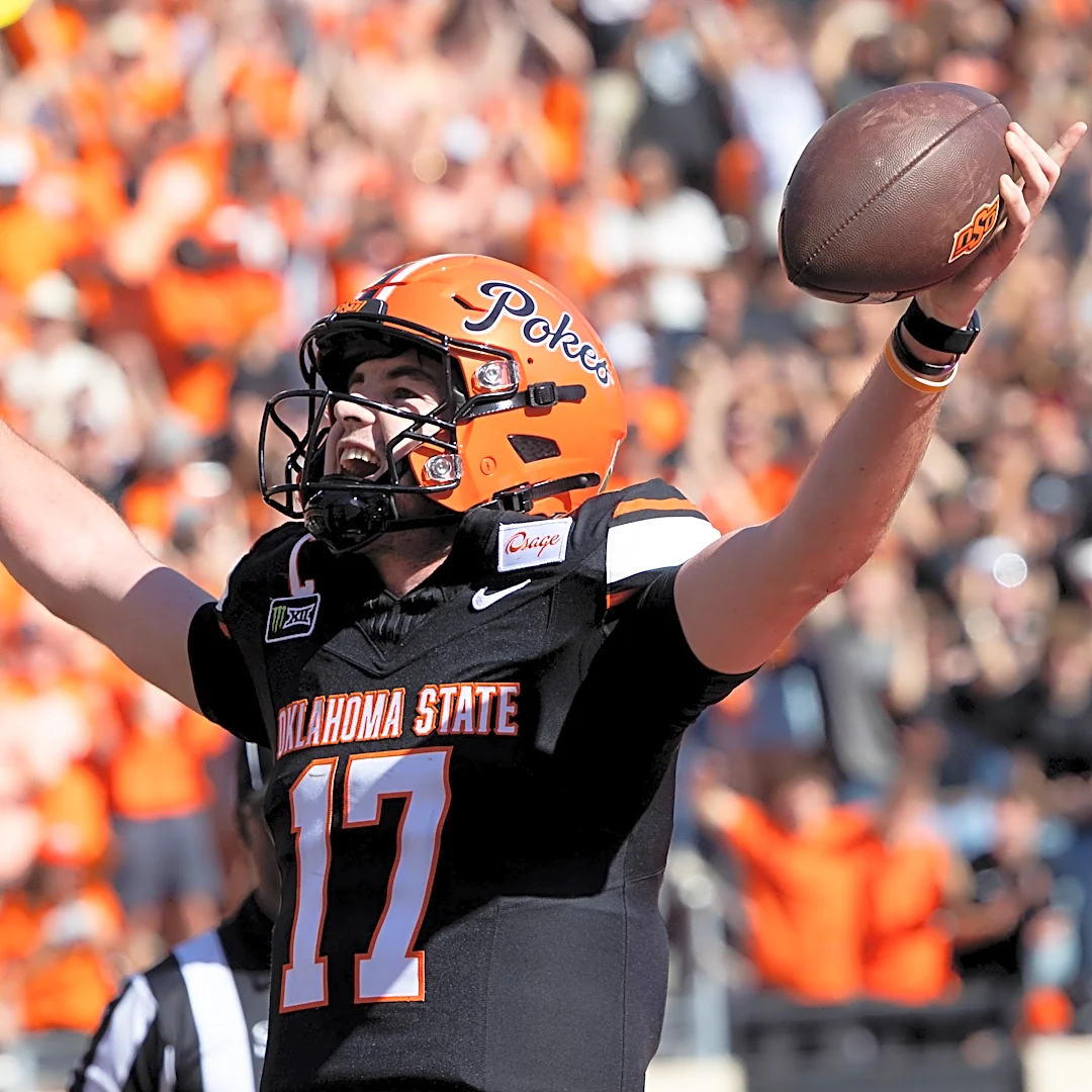 Big 12 has two significant Top 25 matchups: BYU hosts Notre Dame and Oklahoma State is at Houston