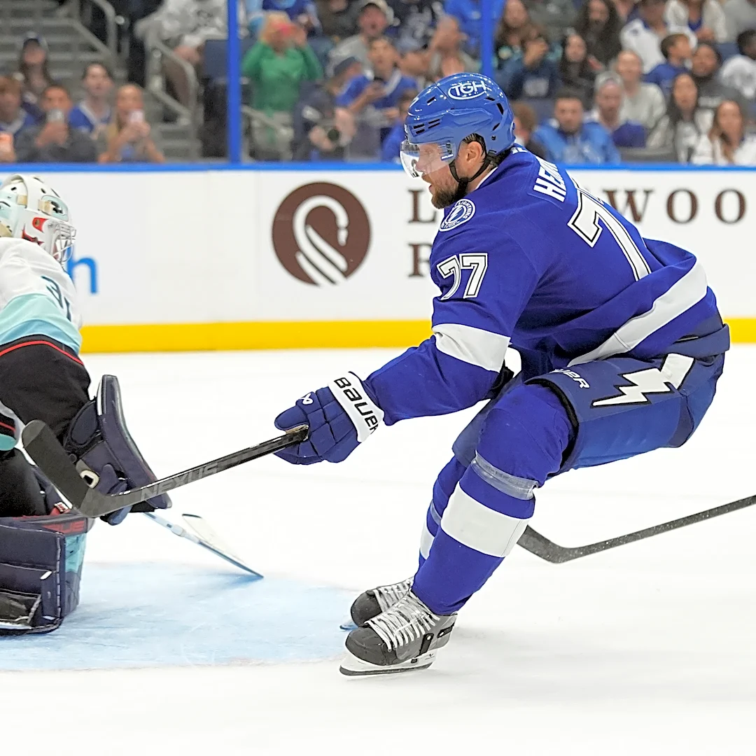 Victor Hedman's goal 2:07 into overtime lifts Lightning past Kraken 4-3
