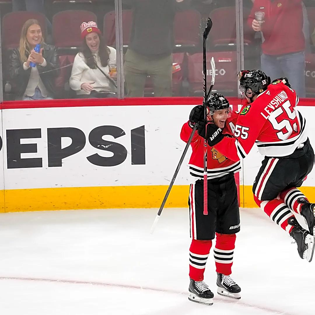 Levshunov scores in OT as the Blackhawks beat the Jets 4-3; Kane sets assists mark