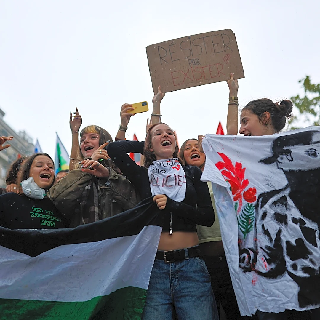 Protesters across France rally over rising living costs, joining students' grievances
