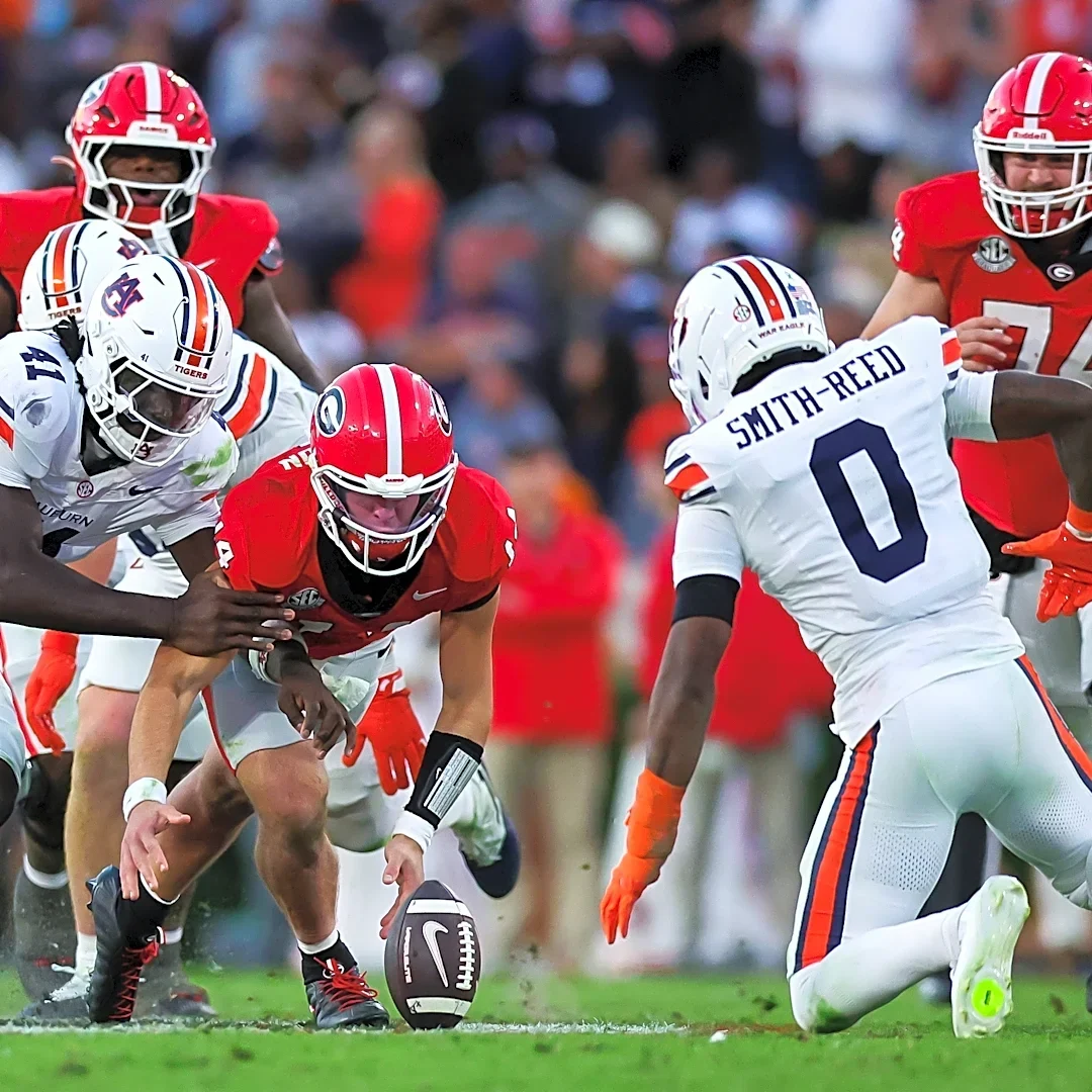 Georgia's Gunner Stockton loses last-minute fumble to cap 3-turnover day in painful loss to Auburn