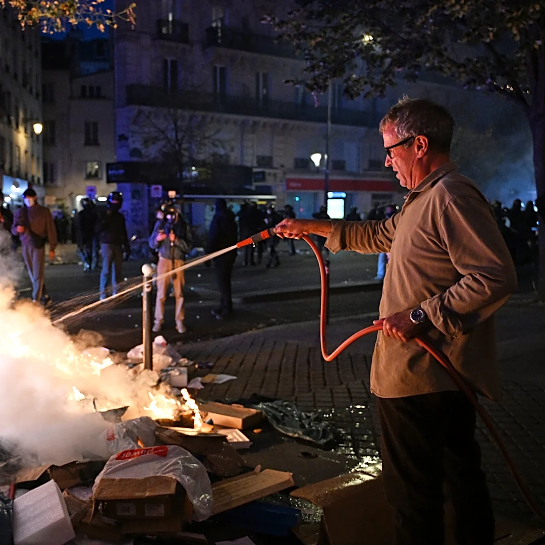 Macron condemns those who 'sought to bring down the Republic' after rioting mars nationwide protests