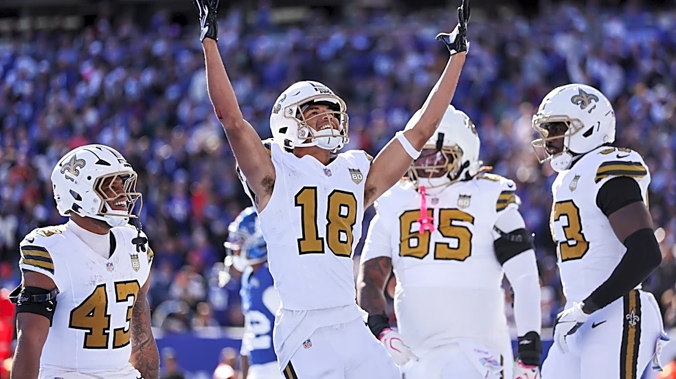 Tyler Shough and Saints score 34 consecutive points, hold on to beat Giants 34-27 and end skid