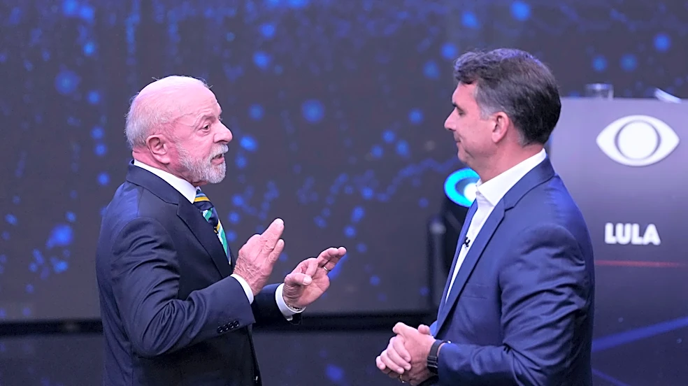 Brazil's Lula and Flávio Bolsonaro trade barbs in 1st debate only days before presidential runoff