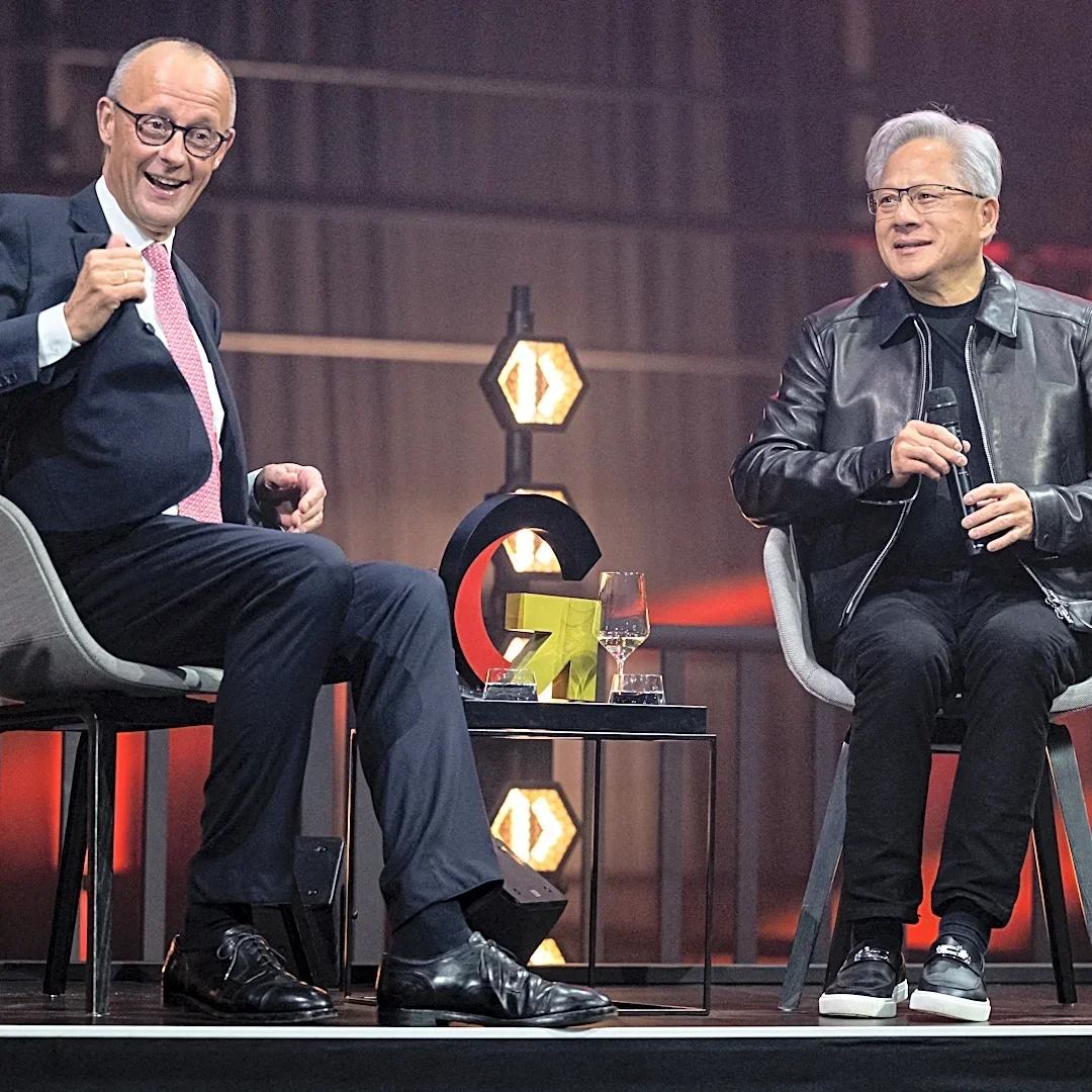 Nvidia CEO urges German manufacturers to adopt AI, saying digital tech won't replace heavy industry