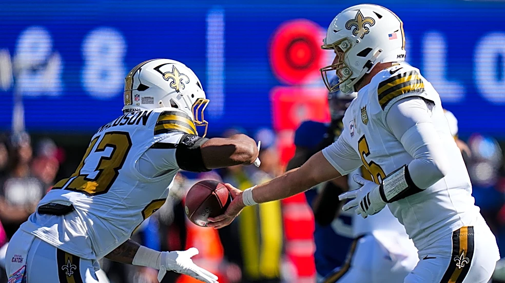Saints look to take skid-ending effort at Giants overseas