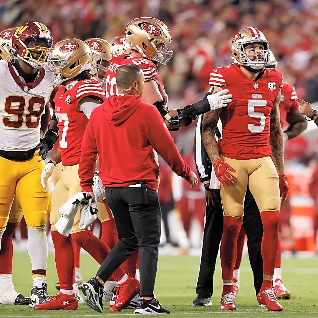 49ers WR Mike Evans leaves game against Commanders with an Achilles tendon injury