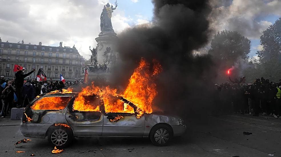 With France embroiled in protest, a look at the nation's economic standing by the numbers