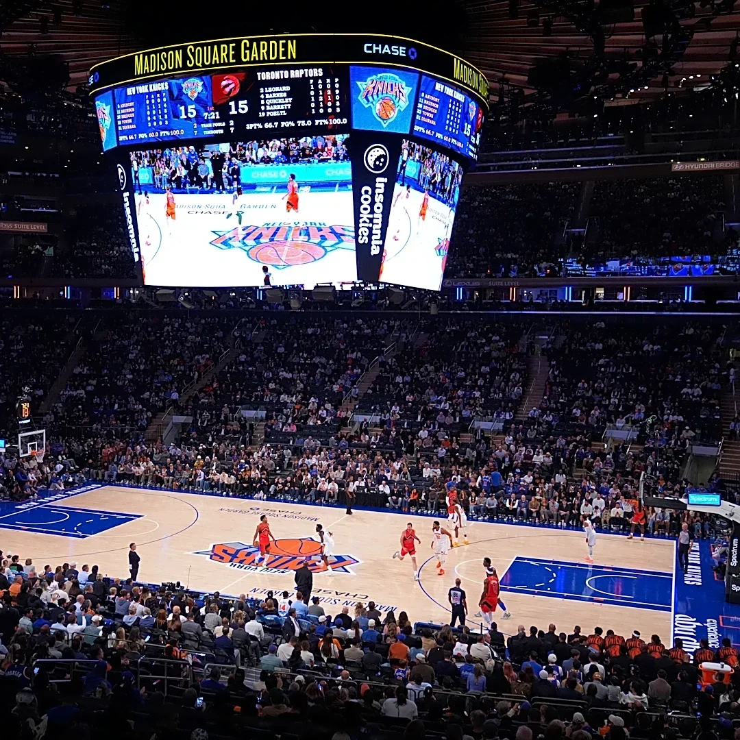 Knicks start their championship celebration by hanging an NBA Cup banner they previously refused