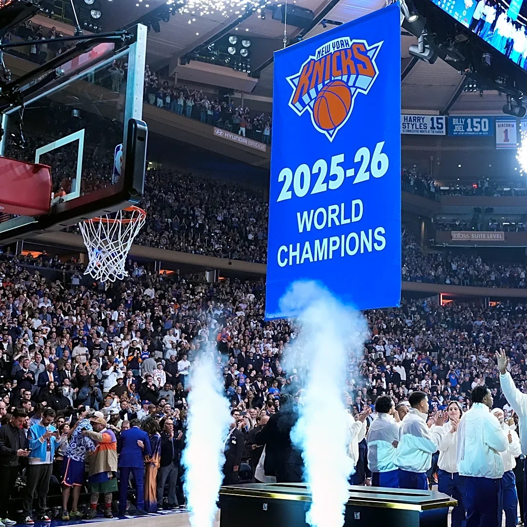 NBA champion Knicks celebrate 2 titles on a banner night in Madison Square Garden