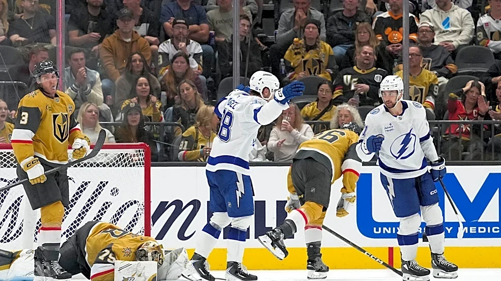 Lightning beat Golden Knights 6-2 as Kucherov ties franchise points record