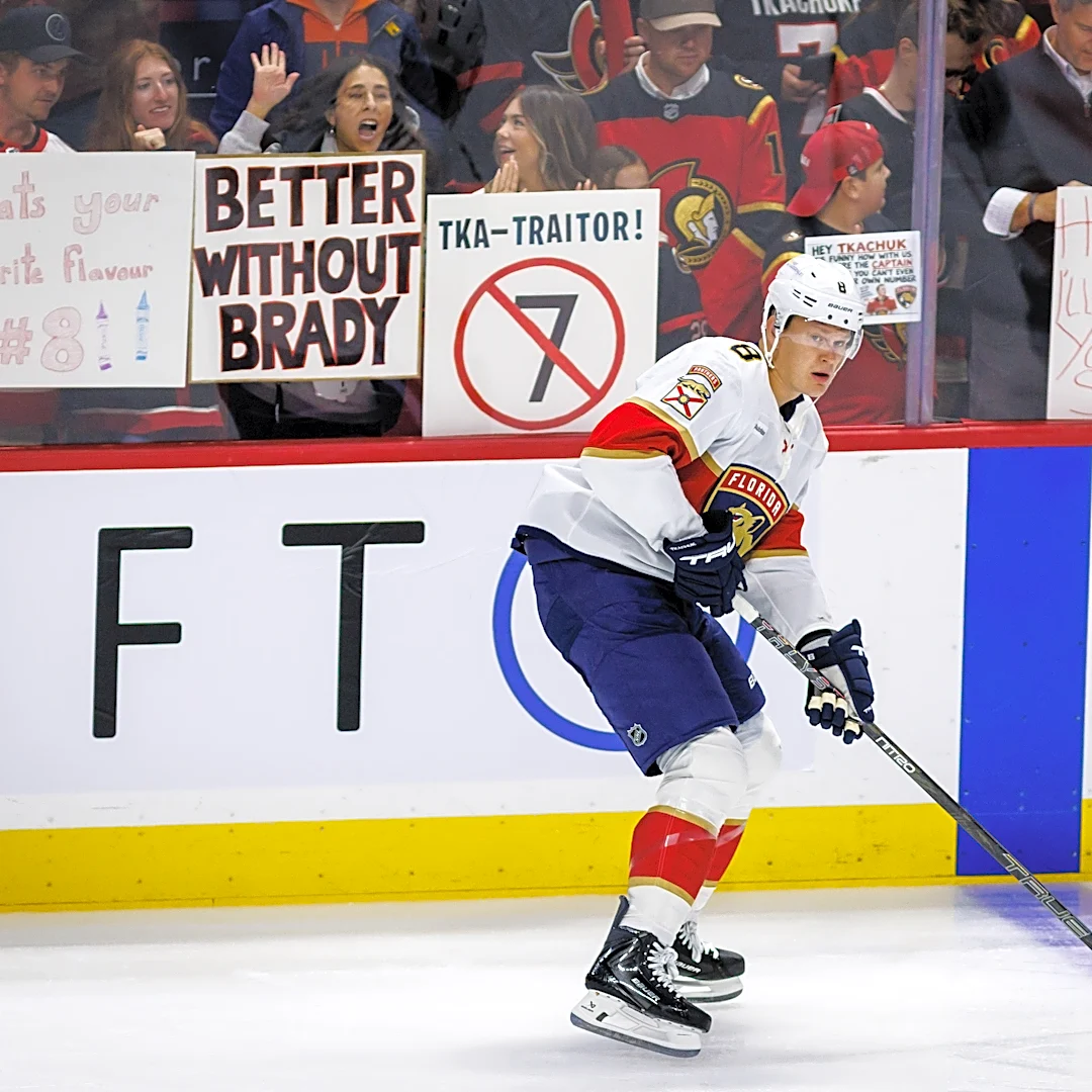 Senators beat Panthers 5-1 as Brady Tkachuk scores in return to Ottawa but gets hostile reception