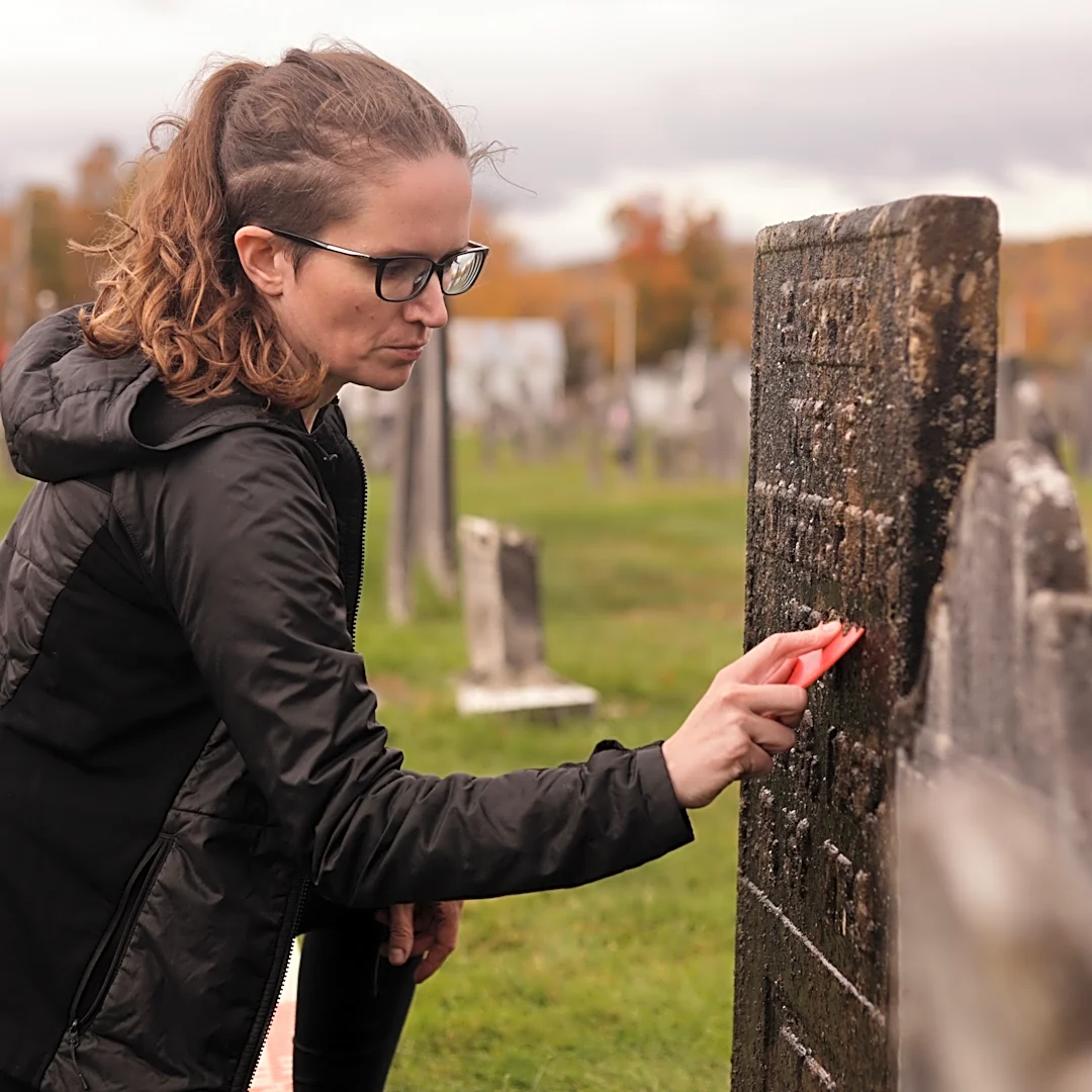 A Vermont woman scrubs grime from gravestones and researches who is buried there