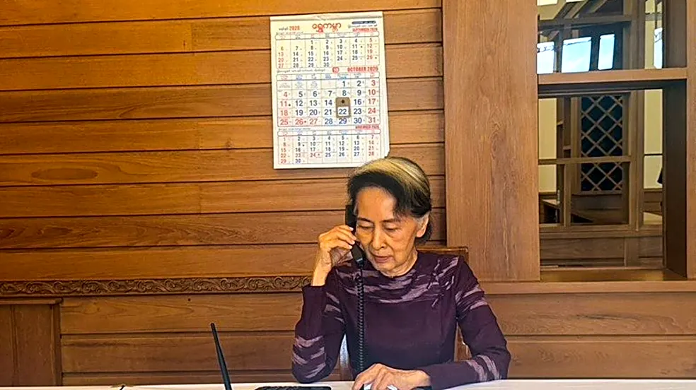 Detained Myanmar leader Suu Kyi is allowed her first call with her son in 5 years