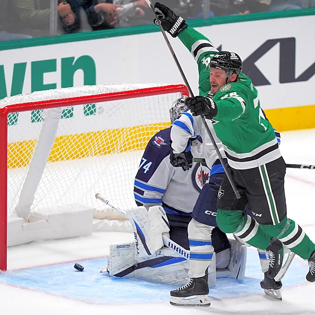 Roope Hintz scores overtime breakaway goal after tying game late as Stars beat Jets 3-2