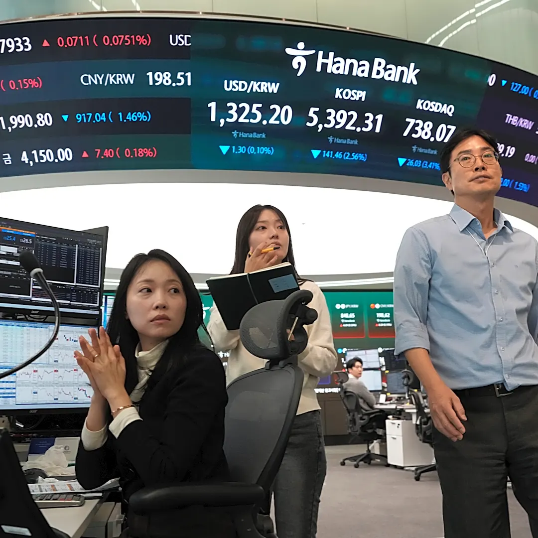 Asian shares slip as sharp drops for AI stocks overwhelm markets worldwide and oil prices jump