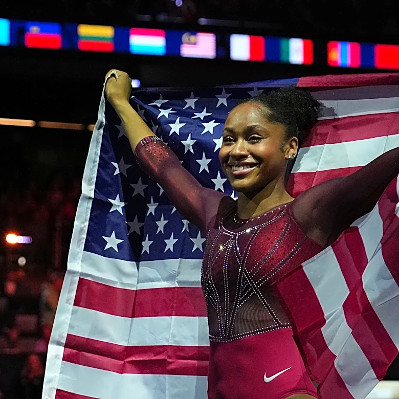 American gymnast Skye Blakely's long road to the top ends with gold at the world championships