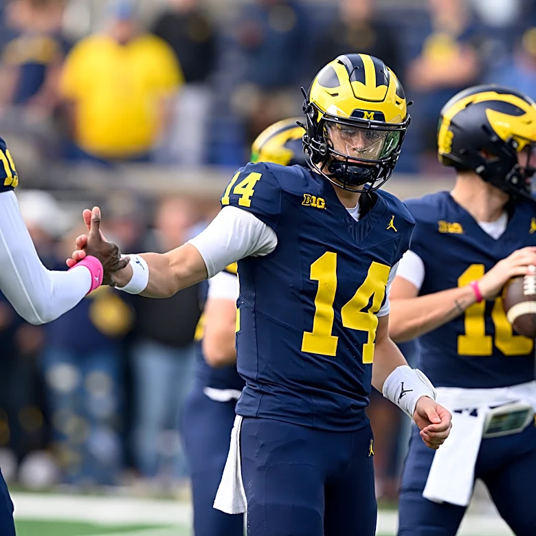 Tommy Carr starts at QB and Bryce Underwood stands on sideline for Michigan against No. 6 Indiana