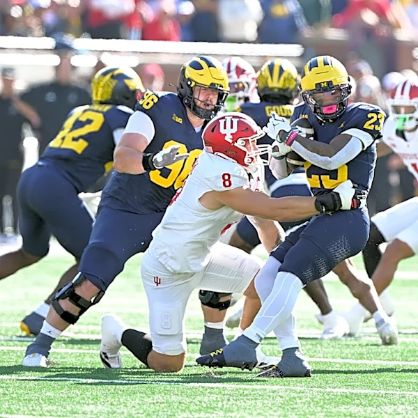 Tommy Carr started and struggled for Michigan in a 13-6 overtime loss to No. 6 Indiana